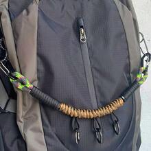 1pc/2pcs Outdoor Hand Woven Keychain Wrist Rope, Outdoor Hanging Buckle, Car Key Hanging Rope.Can Be Hang Tools Such As Knives, Key, Mini Flashlights, Scissors, Etc.Braided Lanyard Key Chain.Essential Accessories For Outdoor Use - Multi-buckle - View 9