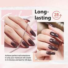 1pc Gel Nail Enhancement Set, Includes Sliding Nail Polish, Double Layer Nail Tips And Nail Clips, Suitable For Multi-Layer Gel Nails, Perfect For Beginners To Experience DIY Nail Art At Home - Multicolor - View 4