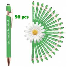 20/50pcs Personalized Metal Ballpoint Pens - Customizable Name, Random Color Options, Logo And Blessing Message - Ideal For Corporate Bulk Gifts, Student Rewards And Company Promotion - Perfect For Christmas, Mother's Day, Father's Day, Birthday And Colleague Celebrations - Sets - View 15