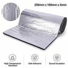 High-Temperature Flame Retardant Aluminum Foil Insulation Material - Self-Adhesive, Suitable For Factory And Garage Roofs, Car Soundproofing Pads, Sound-Absorbing And Heat-Insulating Materials, Foam Insulation And Soundproofing Materials, Car Accessories - View 3