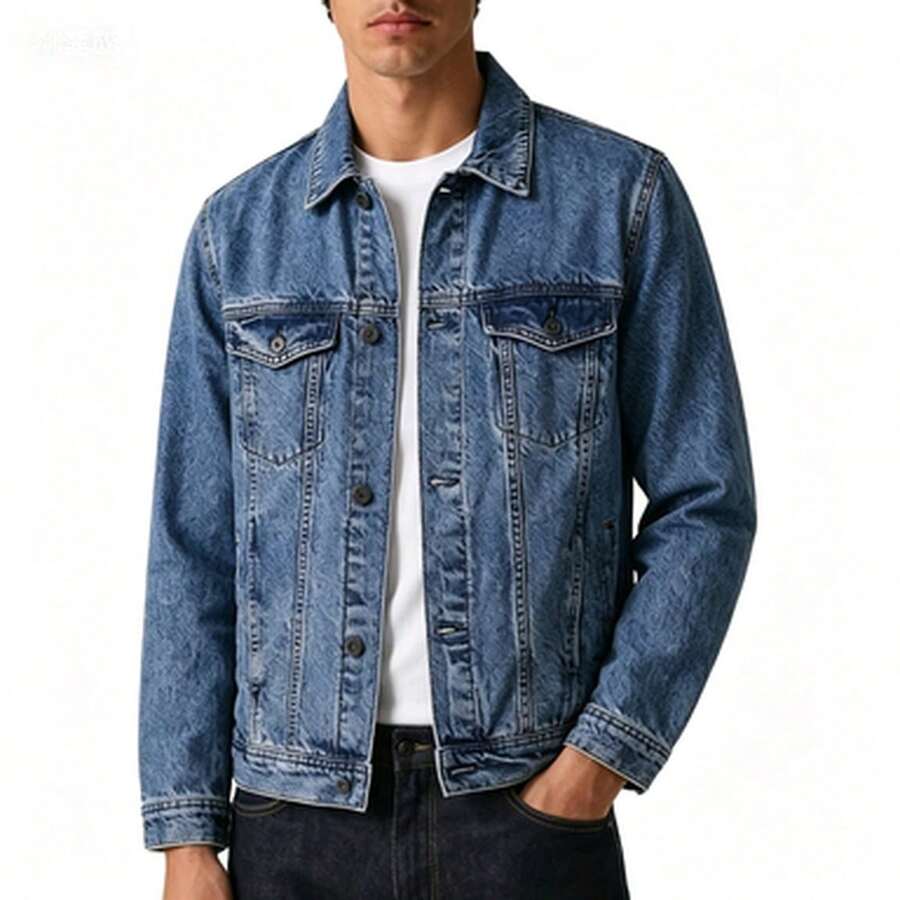 Men Denim Jackets - Dark Blue - View 1