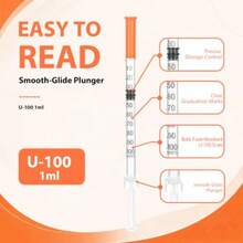 1ml  31G With 5/16 Inch, 100 Pack Clear Accurate Scale , Low Dead Space, Individually Wrapped - 1ml 31Ga 5/16 Inch8mm - View 2