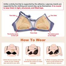 1 Pair Women Silicone Waterproof Invisible Push Up Bra Pads, Adhesive Cleavage Enhancer Suitable For Sports, Swimwear, Bikini, Dresses, Skin Color And Black - Multicolor - View 16