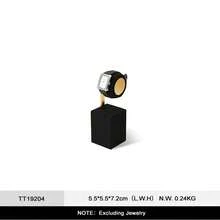 Oirlv Set Pajangan Perhiasan Hitam, Lemari Pajangan Toko, Perlengkapan Pajangan untuk Kalung, Patung, Jam Tangan, Cincin, Anting, Gelang, Rak Dekorasi - Hitam - View 10