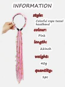 Bohemian Style Women's Hair Accessory Hair Hoop Braided Headband - Multicolor - View 5