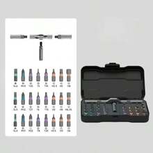 24-In-1 Magnetic Screwdriver Set, DIY Ratchet Driver Kit, Multi-Bit Portable Precision Repair Tool For Furniture, PC & Bicycle - 24-in-1 - View 8