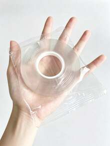 1 Roll Double-Sided Multi-Purpose Tape, Transparent For Daily Use, Strong Stretchable Sealing Strip, Rubber Sealing Strip, Easy To Use - Clear - View 11