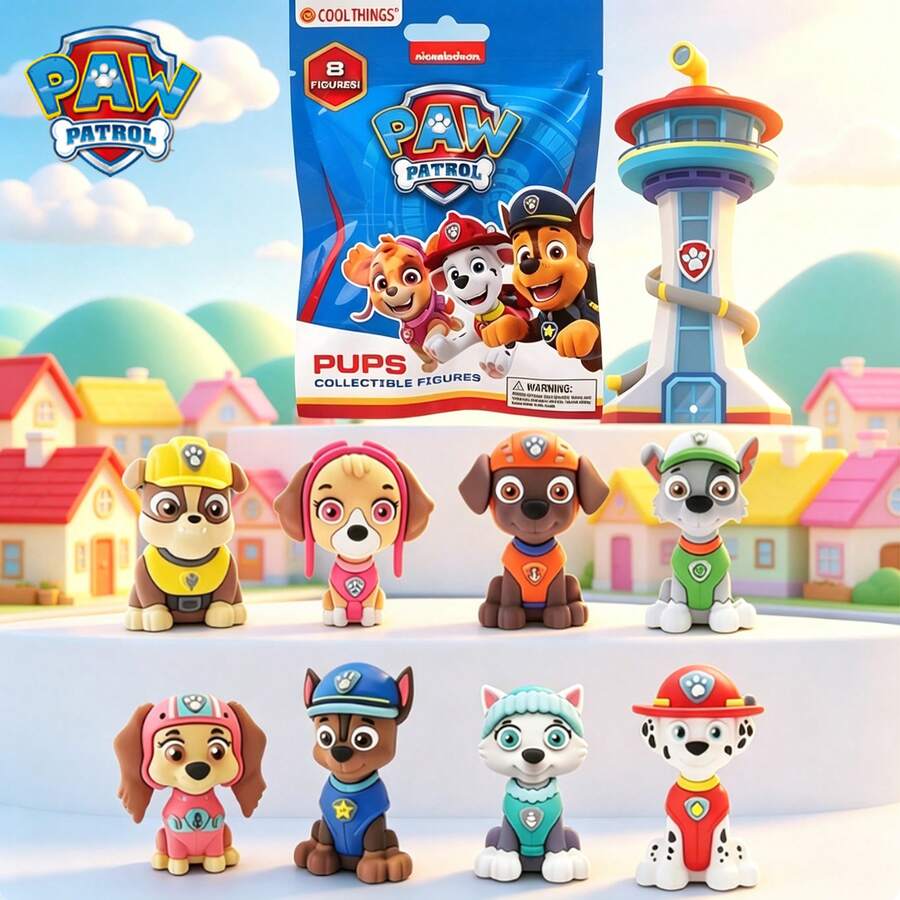Monogram Nickelodeon 1 قطعة صندوق عمي رسمي معتمد شخصية غامضة مصغرة عشوائية زينة مكتبية، نموذج مجموعة المعجبين إكسسوار عرض موضوع مفاجأة، لوازم حفلة صيفية، هدية عيد ميلاد - متعدد الألوان - مشاهدة 1