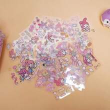 192pcs PET Sticker Set, Sanrio Hello Kitty & Friends And "Vanilla Roll" Outdoor Theme, Waterproof, Cute Cartoon And Animal Patterns, Suitable For DIY Crafts, Scrapbooking, Decorating Laptops Or Water Bottles, Making Handmade Artworks Or Photo Albums - Multicolor - View 9