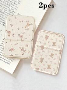 1pc Cute Retro Rose Rabbit Folding Mirror, Ins Style Pocket Makeup Mirror, Portable Mini Makeup Mirror For Summer Travel - Multicolor - View 22