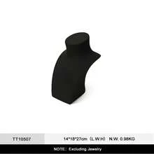 Oirlv Set Pajangan Perhiasan Hitam, Lemari Pajangan Toko, Perlengkapan Pajangan untuk Kalung, Patung, Jam Tangan, Cincin, Anting, Gelang, Rak Dekorasi - Hitam - View 13