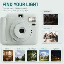 Popoto Instant Camera, Includes Camera Protective Case, Photo Paper, Optical Imaging Film With Retro Feel, Get A Physical Photo Instantly, Suitable For Beginners, Great Gift, Capture Beautiful Moments Of Sea Breeze, Beach Fun, Party, Summer Travel (Battery Not Included) - View 7