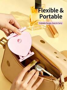 1pc Heart-Shaped Phone Stand, Adjustable & Extendable Multi-Function Phone Holder, Suitable For Desk, Perfect For Watching Movies/Live Streams Lazily In Dorm, Women's Gift, Plastic Material, Phone Accessory, Office Desk Accessory, Phone Stand - Stand - View 9