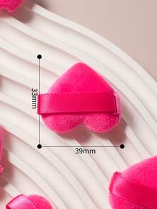 10/20/30/60pcs Mini Water Drop Shaped Cotton Powder Puff, Made Of Super Soft Velvet Material, Designed For Eye And Eye Corner Shaping, Suitable For All Skin Types - Hot Pink - View 6