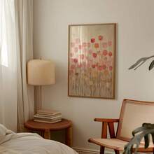 1pc Frameless Vintage Japanese Floral Abstract Wall Art Dorm Gift - Multi-color - View 3