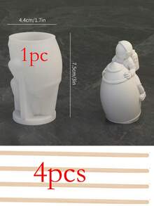 Molde de Vela de Silicone de Foguete Espacial e Astronauta, Vela de Aromaterapia DIY, Sabonete, Bálsamo, Molde de Resina Epóxi, Pode Fazer Decoração de Mesa e Carro, Artesanato Feito à Mão, Adequado como Presente para Amigos, Decoração de Casa e Presente de Feriado, Molde de Silicone, Molde de Resina, Molde de Gesso - Vários estilos - Visão 11