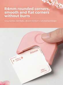 1pc R4 Corner Rounder Paper Cutter, Portable Paper Trimmer For Cards, Photos, DIY Crafts, Can Cut Straight And Rounded Corners, Suitable For Paper, Photos, Cards, School Supplies, Christmas Gifts, Stationery - Multicolor - View 8