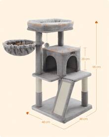 Feandrea Cat Trees & Condos - Grey - View 6