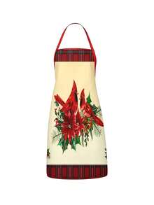 4 Pcs Christmas Cartoon Character Print Apron Set, Penguin Santa Snowman Elf Pattern Kitchen Cooking Baking Aprons For Holiday Party Home Decoration - Multicolor - View 6