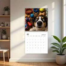 2027 Wall Calendar, 2027 Funny Dog Wall Calendar, 12-Month Calendar Planner, Double Spiral Bound, With Large Writable Blocks, US Holidays, Ideal Christmas New Year Gift For Mom, Women, Colleagues, Teachers - A - View 4