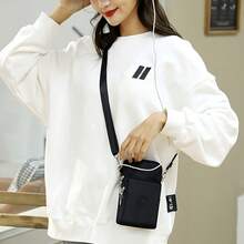Minimalist Polyester Rectangular Multi-Pocket Zipper Crossbody Phone Bag With Adjustable Strap, For Travel, Commuting, Shopping, Daily Use - Multicolor - View 7