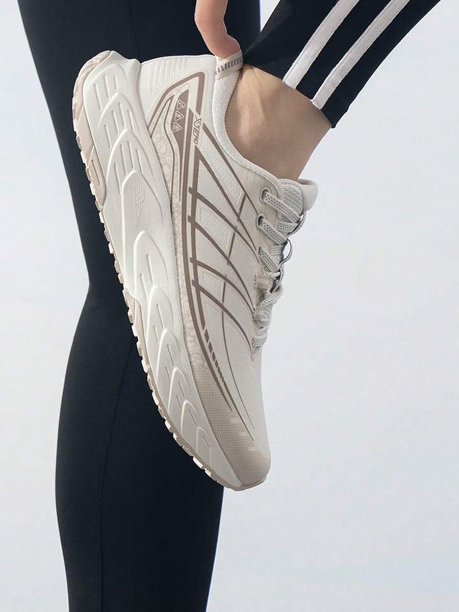 XTEP Wind Fire 28th Generation Women's Running Shoes Leather Cotton Casual Sports Shoes - White-grey/Brown - View 1