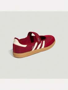 Adidas Originals Women's ORIGINALS SAMBA JANE "T-Strap" Retro Mary Jane Sneakers KH7833 - Red and White - View 4