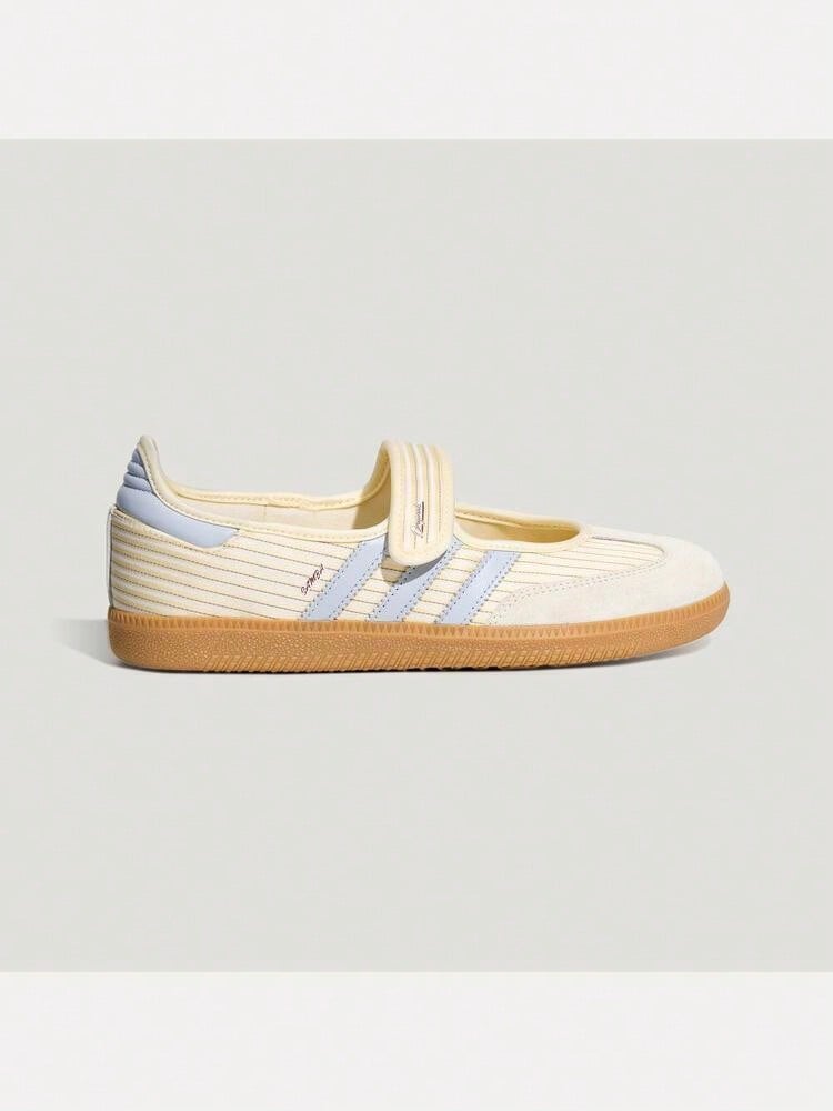 Adidas Originals Women's ORIGINALS SAMBA JANE "T-Strap" Retro Mary Jane Sneakers KH7834 - Yellow - View 1