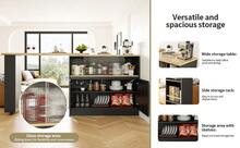 Sideboard Roterar 360° Svart - Multifunktionell Förvaring - Svart - Visa 4