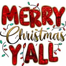 1/2/3PCS Durable Washable Heat Transfer Vinyl, MERRY Christmas YALL Christmas Lights Glitter Letter Holiday Pattern Heat Transfer, Vinyl Print, Heat Transfer Sticker, Iron-On Transfer Sticker Decal - Suitable For Pillows, DIY, Backpacks, T-Shirts, Canvas Bags, Sweatshirts, Jeans, T-Shirts, Clothing, Sewing Supplies - Multicolor - View 1