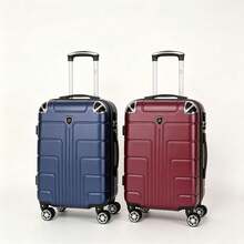 Maleta de Viaje 20 Inch Set 2 Piezas Equipaje de Mano Antirrobo para Adultos y Jóvenes Ideal para Viajes Aéreos Vacaciones Negocios y Salidas Cortas Resistente al Desgaste - Rojo y azul - Ver 9