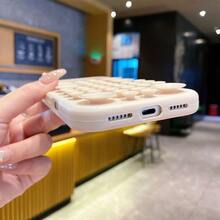 1件液態矽膠大窗粉色手機殼附吸盤，適用於 iPhone 17 16 15 14 13 Pro Max，柔軟可靠高品質時尚防震防摔背蓋，非 TPU 仿製品 - 古董白 - 查看 6