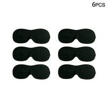 6 PCS Black Sleep Eye Mask, Soft Comfortable Light Blocking Sleeping Blindfold, Portable Eye Cover For Travel Home Night Rest For Men Women - Black - View 8