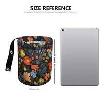 Car Storage Bucket Fabric Hanging Bag Vintage Floral Design Desktop Organizer Small Trash Can Daily Use Snap Closure Portable Container Vehicle Accessories - Multicolor - View 4