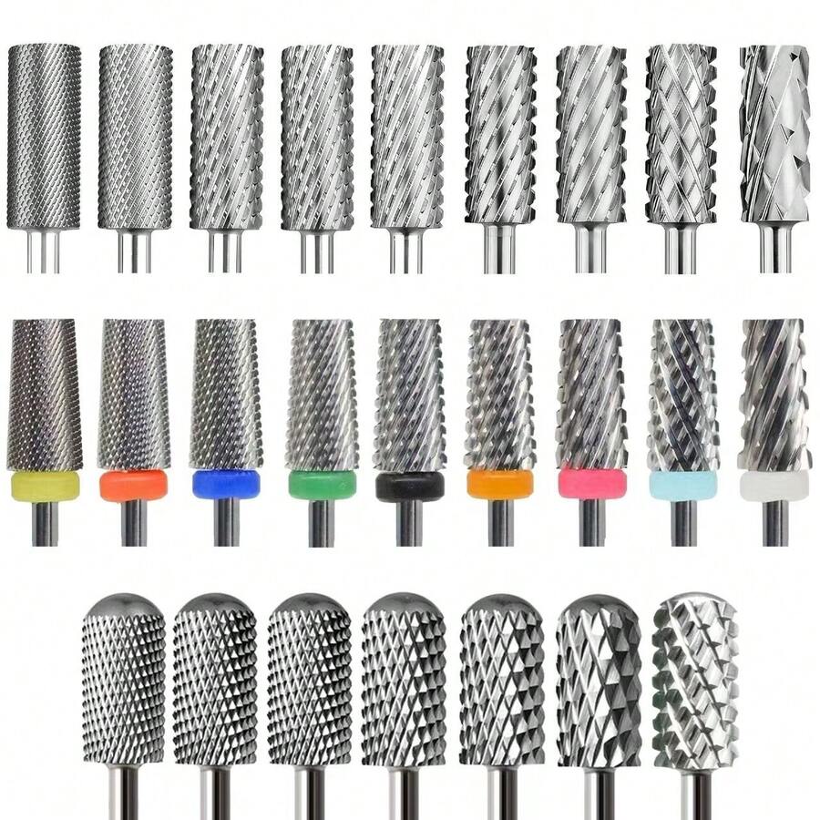1pc 5.35mm Cylindrical Tungsten Carbide Nail Drill Bit Nail Machine Accessory - Multicolor - View 1