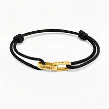 Personalized Couple Bracelet, Friendship Bracelet, Customizable With Two Names, Multiple Colors Available, Engraving Won't Fade, Unisex Adjustable Stretch Bracelet, Customizable Name And Date, Valentine's Day Gift, Christmas Gift - Multicolor - View 10