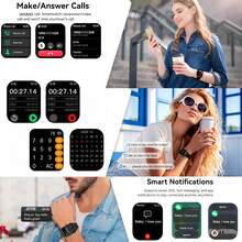 Popular 2.01inch Full Screen Touch Screen Fashionable Lightweight Design Outdoor Sports Smartwatch, Suitable For Men And Women, Exquisite Silicone Strap, Supports Wireless Calling, Message Notification, Fitness Tracking, Pedometer, Wireless Music, Multiple Sports Modes, Alarm, Weather Forecast, Compatible With Apple And Android System Phones. Perfect Valentine's Day, Christmas, Birthday Gift, - Pink + Pink Milanese Steel Strap - View 5