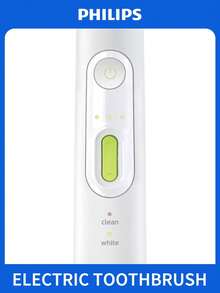 PHILIPS HX8911 聲波電動牙刷，歐盟標準插頭感應式充電器，IPX7 防水 2 分鐘智能計時聲波震動牙刷，適用日常口腔護理 - 白色 - 查看 3