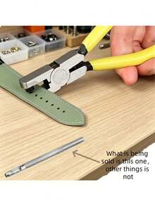 4pcs Mini Watch Strap Puncher Steel Manual Tool, Suitable For PU Belts, Watch Strap Hole Punching, Sewing Projects And Handmade Crafts, DIY Leather Hole Punching Tool, Durable Manual Tool - A - View 8