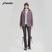 Phenix Fleece Knit V-Neck Warm Cardigan Jacket Purple Unisex - Ethereal Pink - View 4