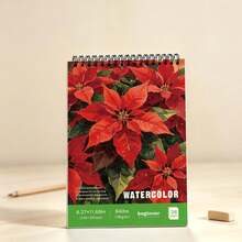 Professional Blank A4 Watercolor Sketchbook, Spiral Bound Flip Cover Drawing Notebook, Plain Art Paper Pad, Back To School Painting Accessory,1pc - Multicolor - View 9