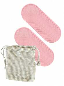 5/10/20pcs Reusable Makeup Remover Pads, Gentle On Skin, Quick Makeup Removal, Suitable For All Skin Types - Pink - View 21