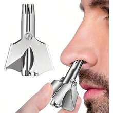 Manual Nose Hair Trimmer - Stainless Steel Mechanical Nose And Ear Hair Trimmer. Portable, Washable, Battery-Free Grooming Tool, Unisex. - Multicolor - View 1