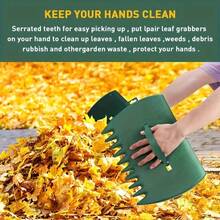 Thickened Outdoor Leaf Rake Plastic Garden Rake For Collecting Fallen Leaves, Garden Leaf Rake, Garbage Cleanup Tool - A - View 6