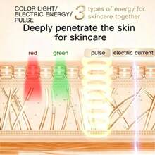 AXH RF Skin Tightening Device - 3-In-1 Anti-Aging Device, Combining Microcurrent And Red Light Therapy, Effectively Reducing Wrinkles, Lifting And Firming, Tightening Skin - Silver - View 9