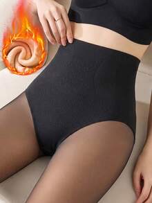 1pc 220g Women's Sexy Sheer Black/Apricot Tights, High Elasticity Shaping, New Autumn Warm Leggings (Suitable For 5-15°C) - Multicolor - View 8