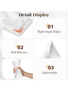 Silicone Countertop & Vanity Tray - Shatterproof Silicone Kitchen And Bathroom Tray, Sink Soap Dispenser Tray, Perfume & Key Tray, Bathroom Vanity Tray - Black and White - View 11