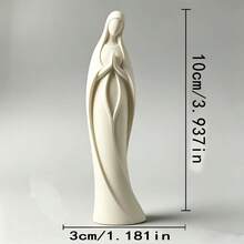 Minimalist Virgin Mary Figurine Decor, 3D Printed, Religious Style Craft Ornament For Home Shelves, Garden, Bookshelf - A - View 8