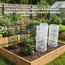1pc Foldable Pop-Up Garden Plant Protective Cover, Fine Mesh Insect Barrier Net, Breathable Plant Shield To Block Birds For Veggies And Blooms - A - View 3