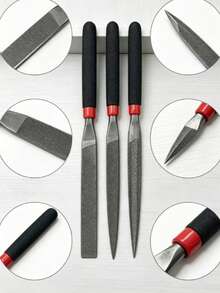 Small Steel Files Needle File Flat File For Stone Glass Metal Carving Craft Needle Filing Woodworking Hand File Tool Easy Install - A - View 3